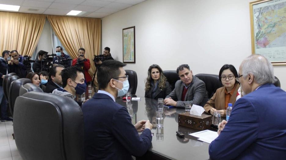 Minister Jaafari addressed a group of Chinese reporters on western propaganda & [NATO] recycling of terrorists in Syria into Ukraine.