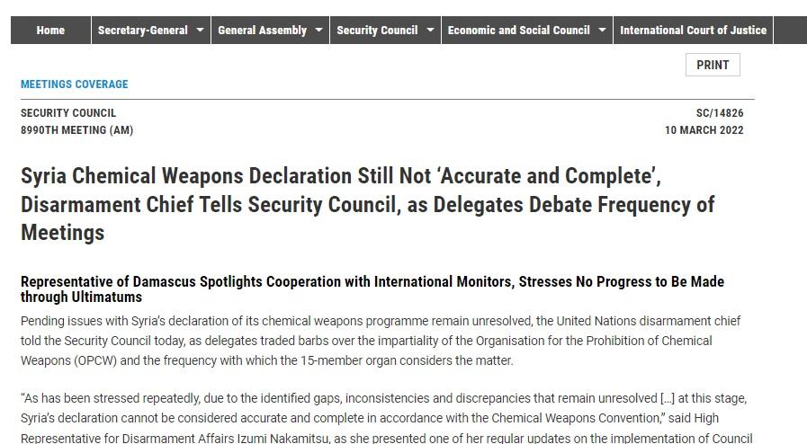 UNSC P3 & their tap dancing House Servants continue to hold monthly meetings to lie about Syria.