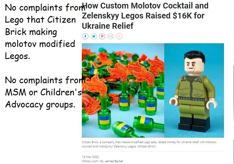 LEGO molotovs for Nazis in Ukraine & their supporters.