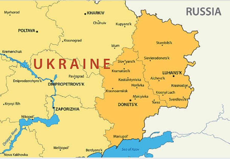 This map clearly shows that Mariupol is in Donestk People's Republic, not Nazi Urkaine supported by NATO war whore diplomats, politicians, & assorted malignant sociopaths.