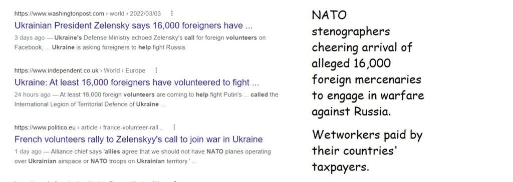 16,000 NATO Nazis reportedly are headed to Ukraine.