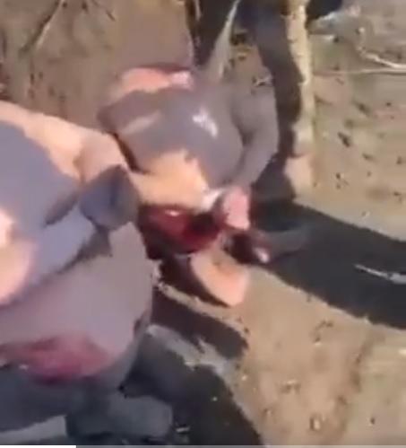 Russian soldiers similarly brutalized by Ukraine Nazis.