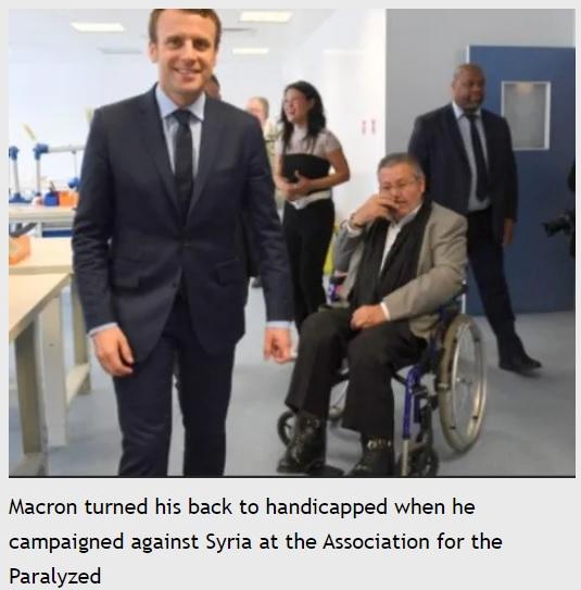 Sociopath candidate literally turned his back on the paralyzed. Now concerned for Ukraine Nazis.
