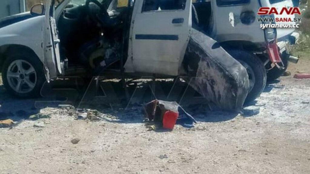 IED Explosion in Finance Department Parking in Damascus Countryside - انفجار عبوة ناسفة في سيارة بالقرب من مبنى المالية في قطنا ريف دمشق