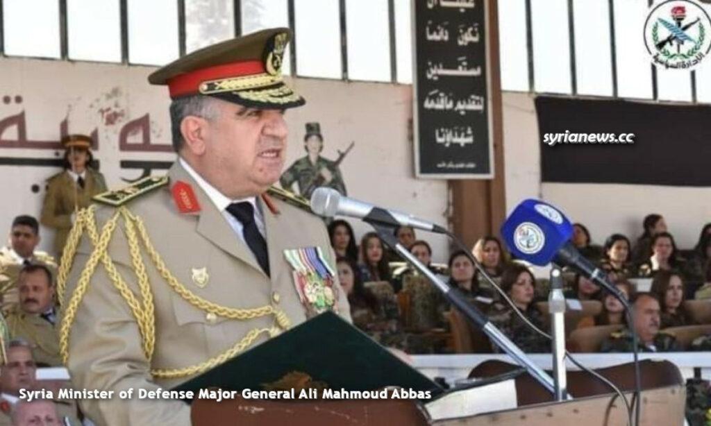 Syria Minister of Defense Major General Ali Mahmoud Abbas وزير الدفاع السوري علي محمود عباس