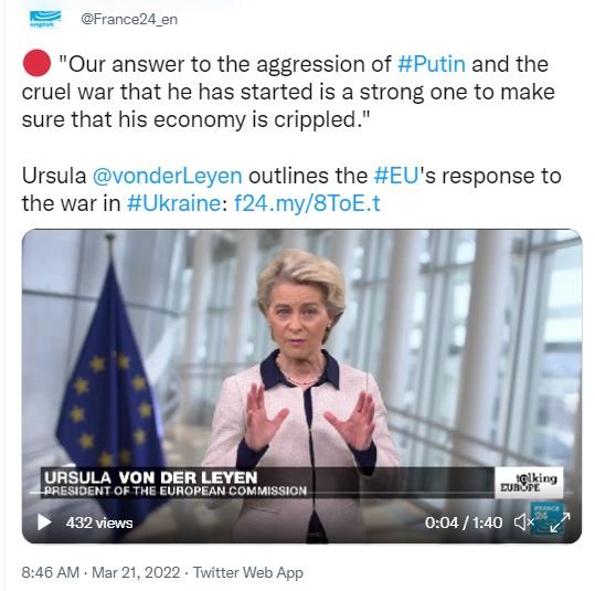 EU head Ursula von der Leyen has consistently voiced support for Ukraine, despite ongoing evidence of Nazis being huge part of the military.