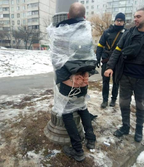 Ukraine Nazi cops anally rape civilian.