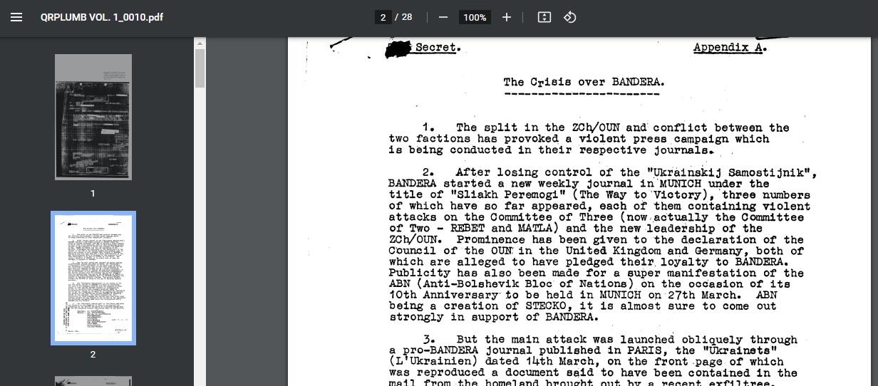 QRPLUMB was nascent CIA plot to use Ukraine Nazis to help destroy the Soviet Union.