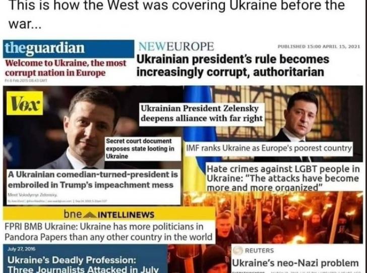 How NATO-affiliated media reported on Ukraine pre-February.