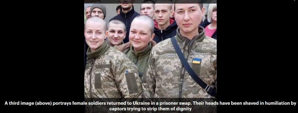 NATO-aligned media mourned that Ukraine women soldiers  were humiliated with buzzcuts. 