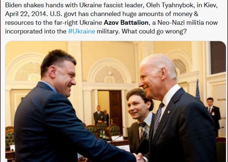 VP Biden was also delighted to shake hands with Ukraine Nazi Oleh Tyahnybok in 2014.