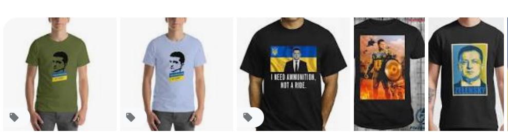 Ukraine president tee-shirts.