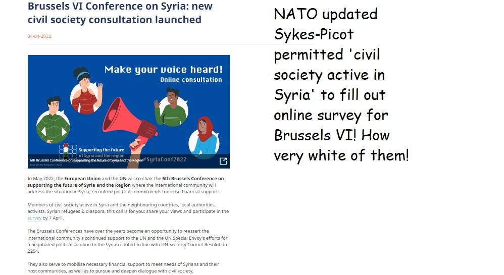 Brussels VI gave three days for the Syria-less conference to permit hybrid questions & comments to be shared.