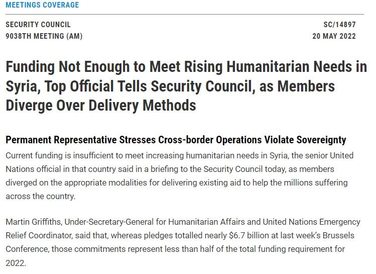 UNSC meetings coverage synopsis.