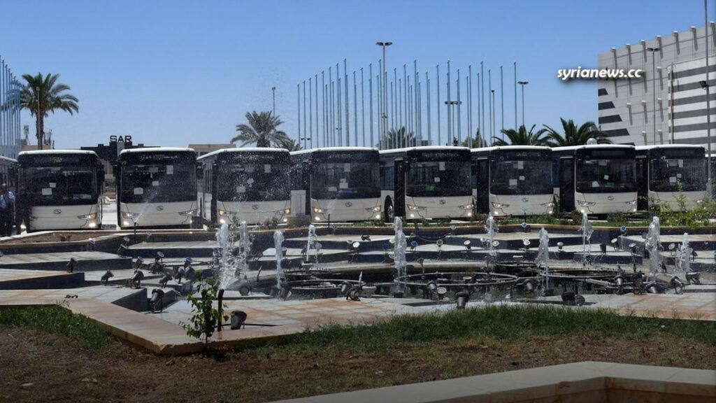 China gifts Syria 100 public transport buses as humanitarian aid الصين تمنح سورية 100 باص للنقل الداخلي العام