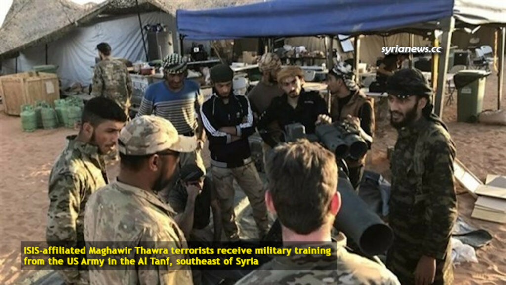 ISIS affiliated Maghawir Thawra terrorists receive training from the US army in Al Tanf - Syria
