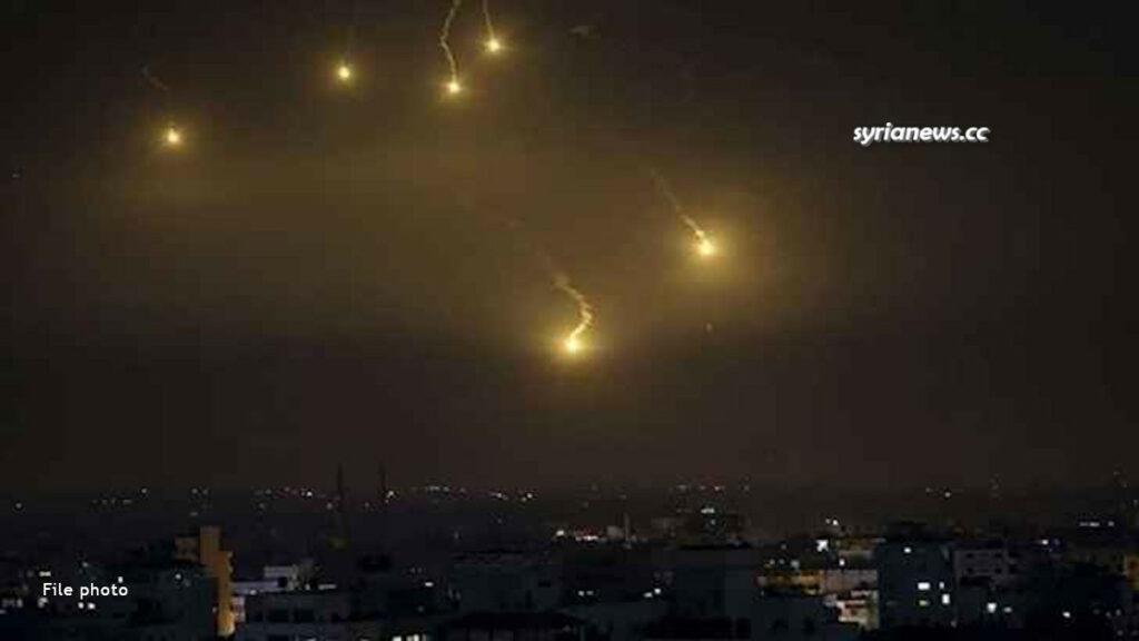 Israel bombs southern Damascus countryside - Syria - file photo عدوان اسرائيلي على ريف دمشق الجنوبي من فوق الجولان المحتل - أرشيف