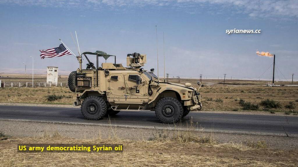 US army stealing Syrian oil with the help of the Kurdish SDF and ISIS قوات الاحتلال الامريكي تسرق النفط السوري بالتعاون مع قسد الكردية وداعش