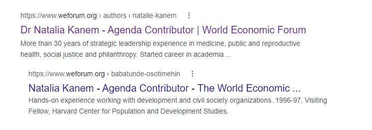 UN and WEF.