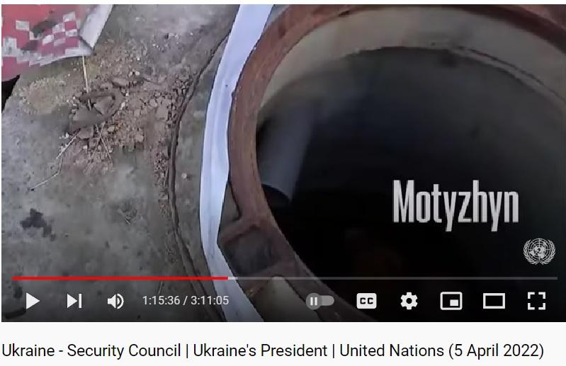 Ukraine video atrocities blamed on Russia, without evidence.