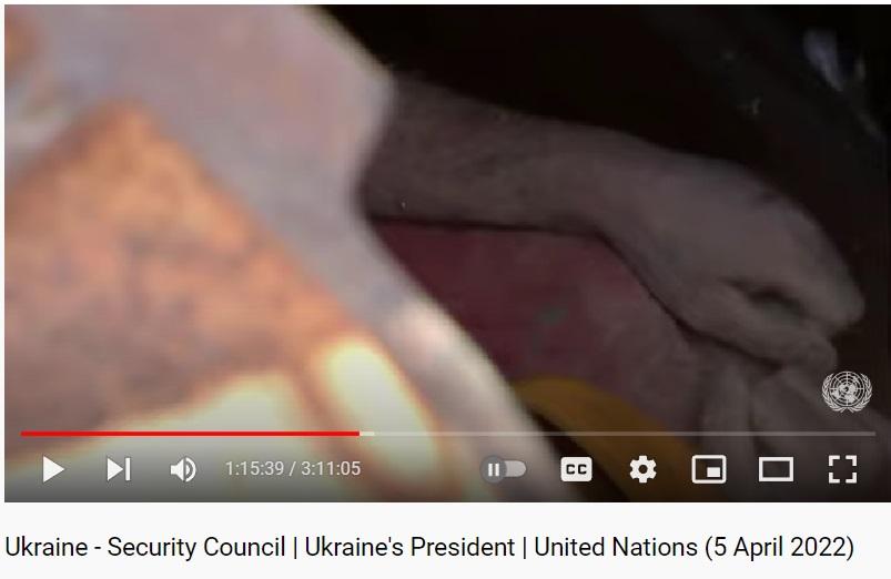 Ukraine video atrocities blamed on Russia, without evidence.