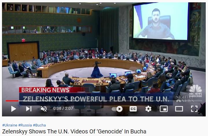 NBC claimed the video was taken in Bucha, but other cities / towns including in the DPR were also included.