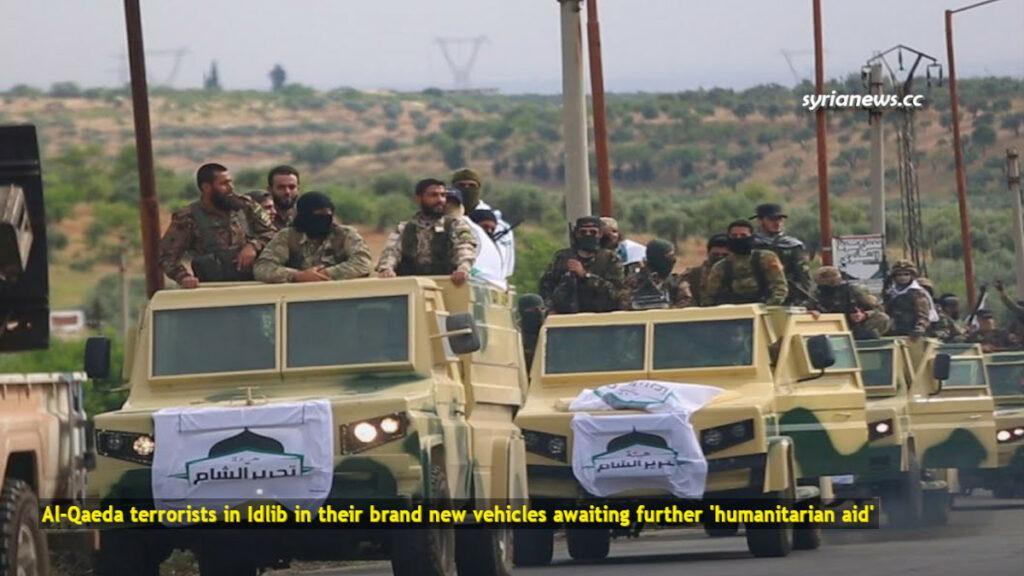 Al Qaeda terrorists in Idli in their brand new vehicles awaiting NATO UNSC humaintarian aid
