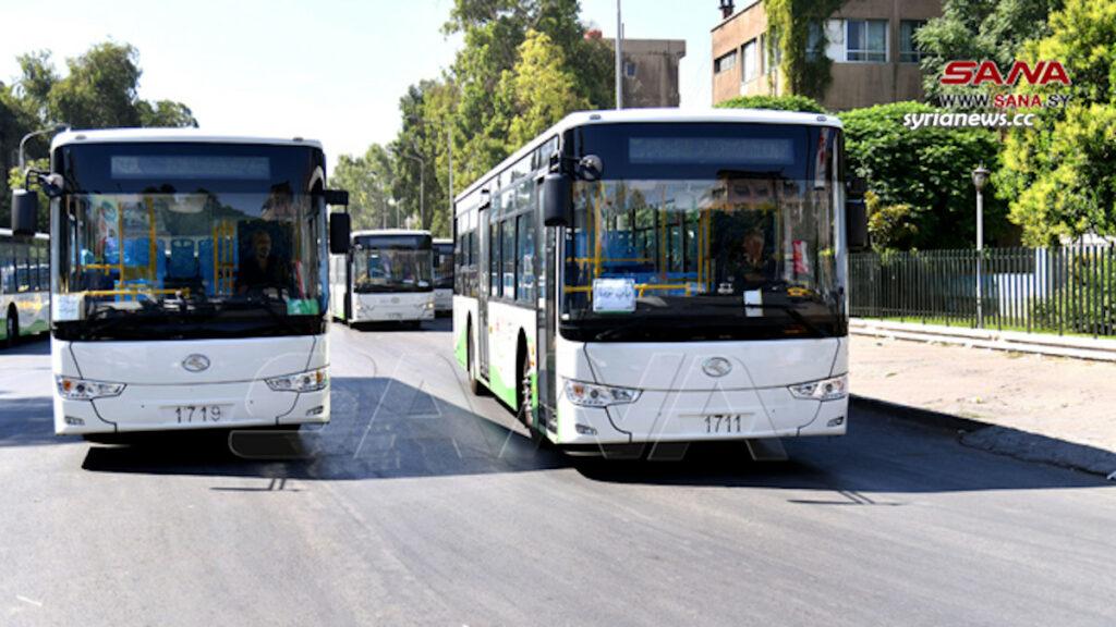 Damascus Public Transport puts 30 buses in service نقل دمشق تضع 30 باصاً جديداً بالخدمة