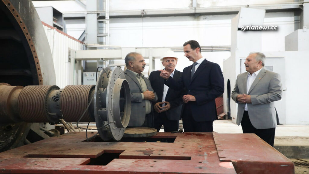 President Assad Tours Newly Reconstructed Aleppo Thermal Power Station الرئيس بشار الأسد يشارك بإعادة تشغيل المحطة الكهربائية في حلب