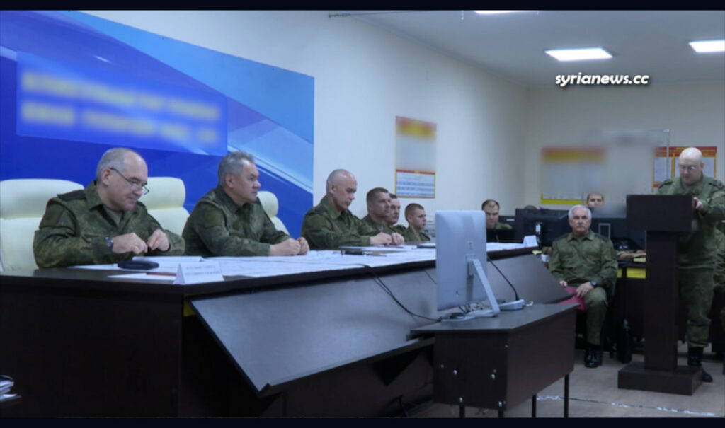 Russian Minister of Defense Sergei Shoigu in the Donbas