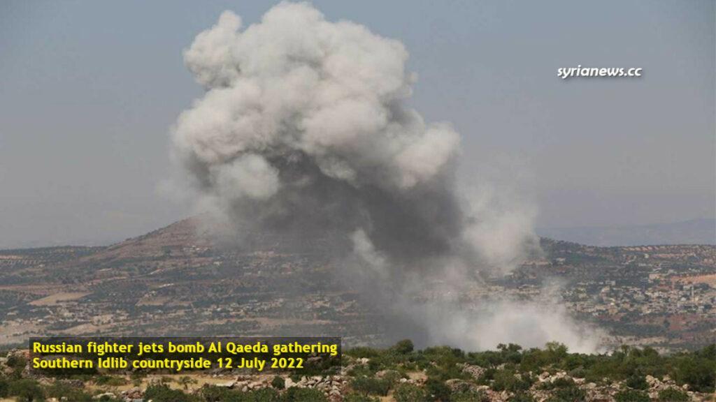 Russian fighter jets bomb Al Qaeda gathering in southern Idlib countryside