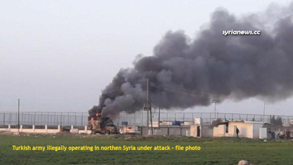 Turkish army soldiers under attack in northern Syria الجيش التركي تحت القصف في شمال سورية