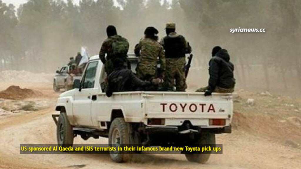 US-sponsored ISIS and Al Qaeda terrorists in Toyota pick up