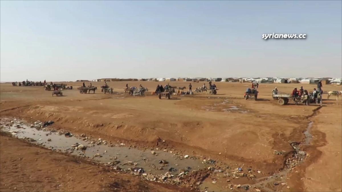 Rukban Concentration Camp run by an ISIS-affiliate and the US Army in the Syrian Al Tanf region مخيم الركبان في التنف