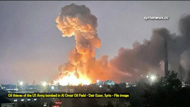 US army occupying Syrian Al Omar Oil field bombed by Syrian resistance