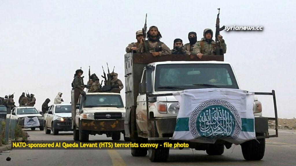 NATO-sponsored Al Qaeda Levant (HTS) terrorists convoy in northern Syria - قافلة هيئة تحرير الشام جبهة النصرة القاعدة في شمال سورية