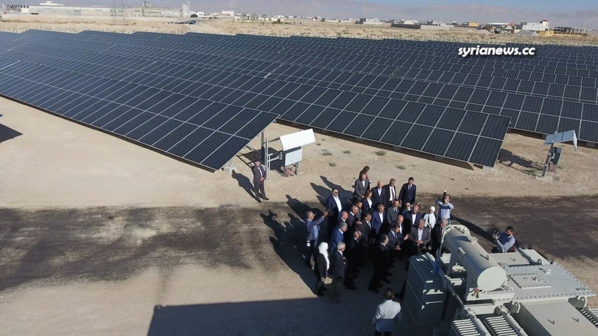 Syrian President Bashar Assad Inaugurates photovoltaic power project in Adra Industrial City
