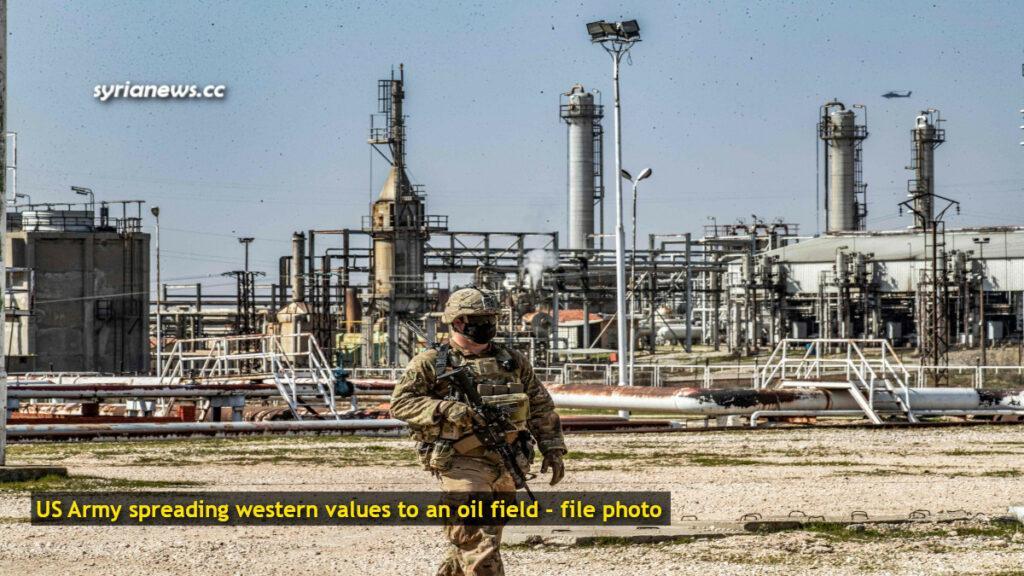 US army occupying oil field in Syria - file photo الجيش الامريكي يحتل حقل نفط سوري