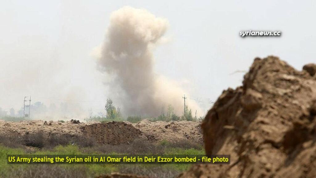 US army base in Deir Ezzor Al Omar oil field bombed with missiles - هجوم صاروخي يستهدف قاعدة الجيش الامريكي في حقل العمر النفطي بدير الزور