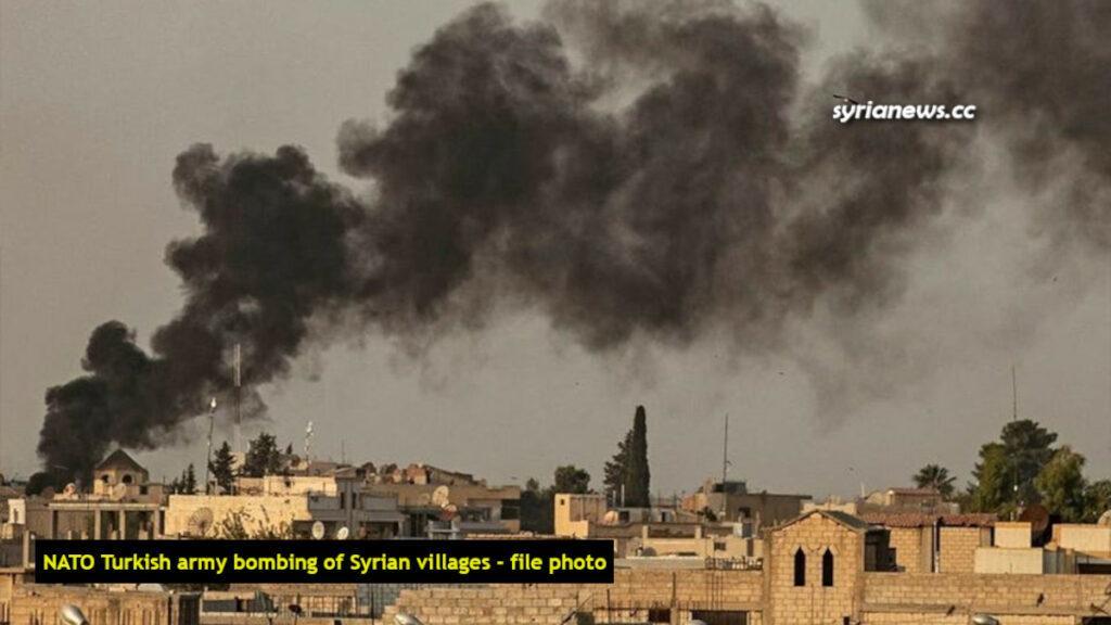 NATO Turkish army bombing of Syrian villages -Hasakah- file photo