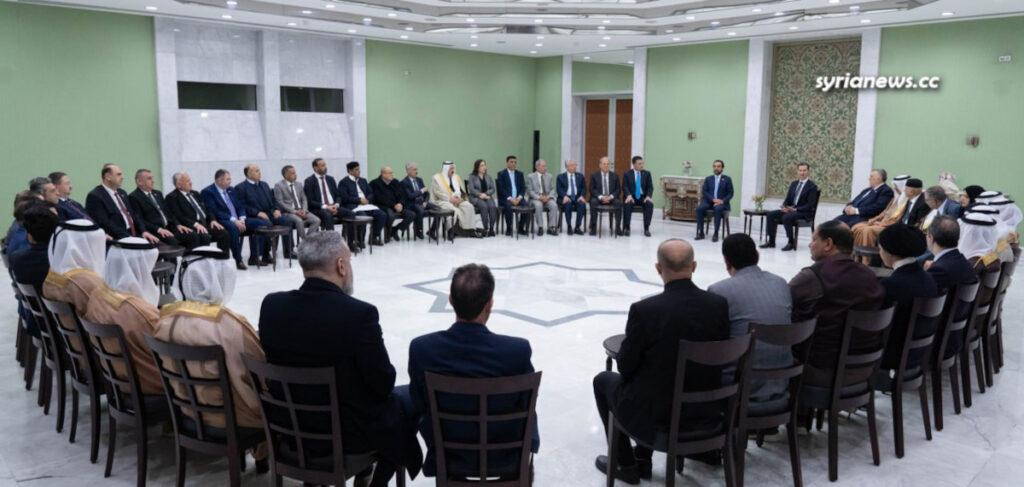 Syrian President Bashar Assad Receives Arab Parliamentary Delegation in Damascus