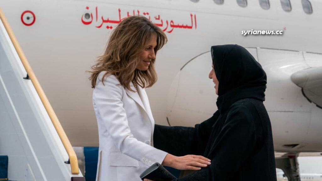 Syrian First Lady Asmaa Assad visits the UAE meets First Lady