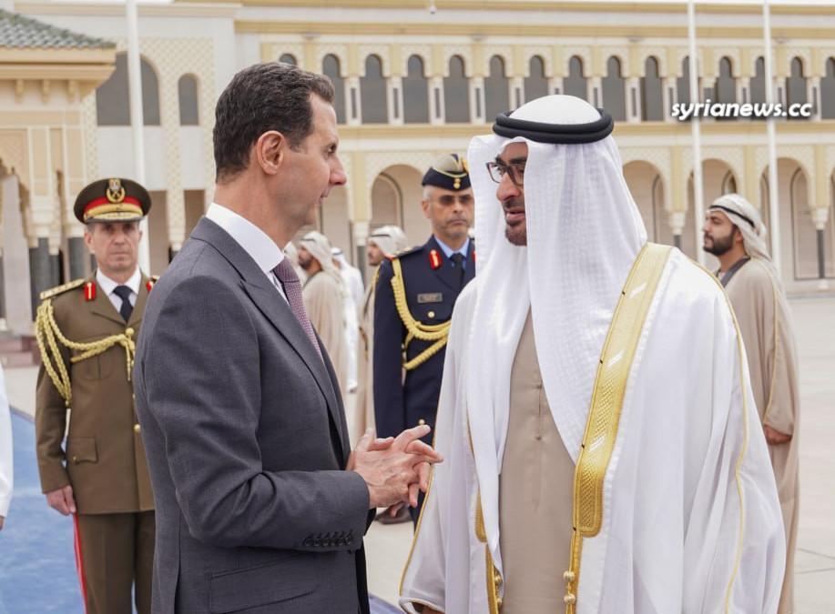 Syrian President Bashar Assad visits the United Arab Emirates UAE meets Sheikh Muhammed Bin Zayed MBZ