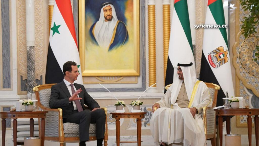 Syrian President Bashar Assad visits the United Arab Emirates UAE meets Sheikh Muhammed Bin Zayed MBZ