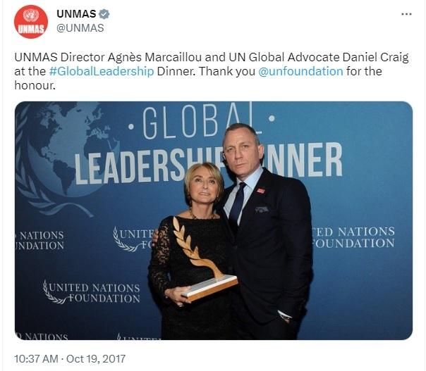 More important than deming landmines from Syria are gala dinners at the UN.