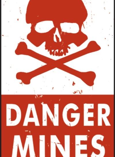 Terrorists do not put up warning signs. They are monsters who bury landmines in farmlands, in parking garages, and various other hidden areas.