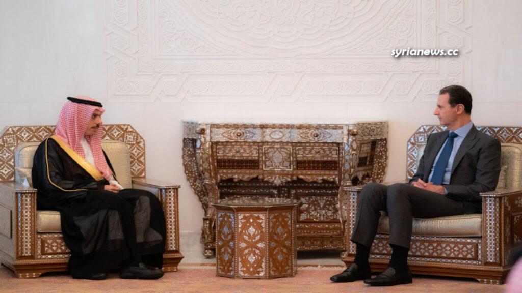 Syrian President Bashar Assad receives Saudi foreign minister