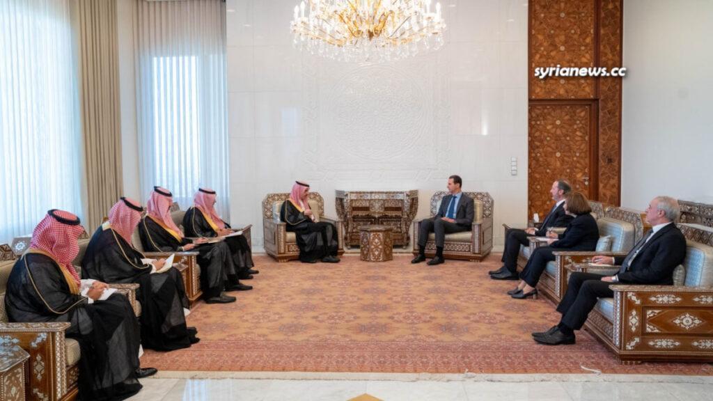 Syrian President Bashar Assad receives Saudi foreign minister