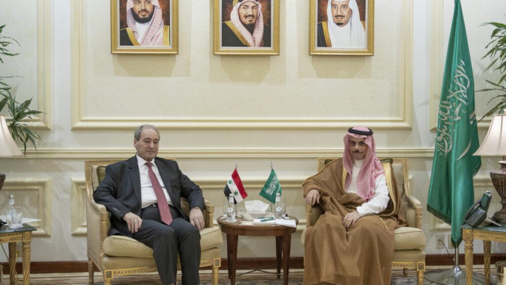 Syrian foreign minister Mikdad meets Saudi FM Farhan in Jeddah