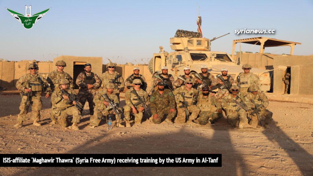 ISIS-affiliate Maghawir Thawra Syria Free Army receiving training by the US Army in Al-Tanf